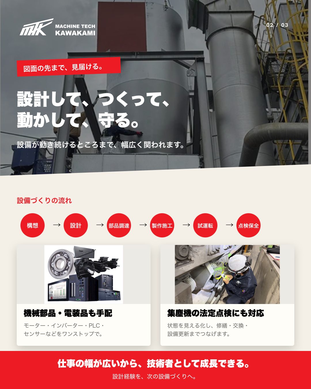 設計して、つくって、動かして、守る。